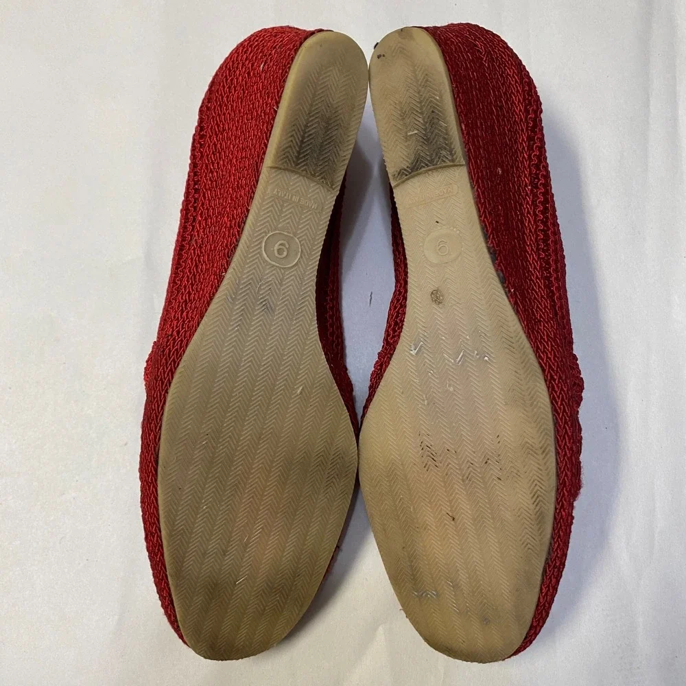 Sesto Meucci Women's Woven Wedge Heels Size 9 Slip On Shoes Classic Feminine